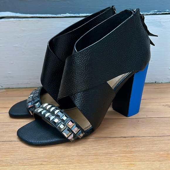 Splendid block heel leather sandals - Picture 4 of 10